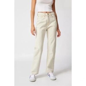 URBAN OUTFITTERS BDG High Waisted Cowboy Jeans in Cream